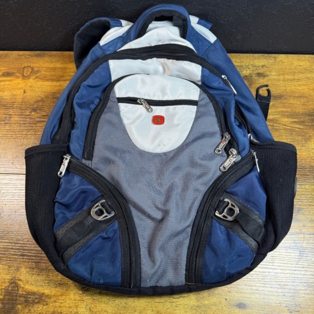 SwissGear Airflow Blue Grey Nylon Multi-Compartment‎ Laptop Backpack OS